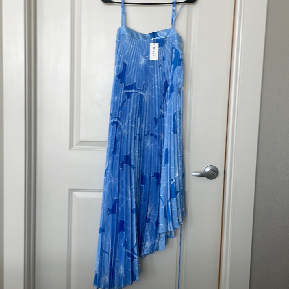 Beautiful asymmetrical blue dress from Saks fifth avenue